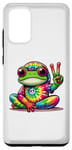 Coque pour Galaxy S20+ Signe de la paix grenouille tie-dye amusant hippie cool pour garçons et filles