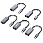 BENFEI Lot de 5 adaptateurs USB C vers HDMI, Adaptateur USB Type-C vers HDMI [Compatible Thunderbolt 3/4] avec iPhone 15 Pro/Max, MacBook Pro/Air 2023, iPad Pro, iMac, S23, XPS 17, Surface Book 3 et