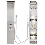 Shower Panel Column Tower Stainless Steel Massage Body Jets Mixer Tap Black UK