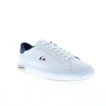 Lacoste Powercourt Tri 22 1 SMA Mens White Leather Lifestyle Trainers Shoes