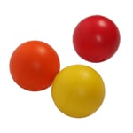 3 PCS Golf Training Balls PU Smooth Yellow Orange Red Slow Rebound Practice ^UK