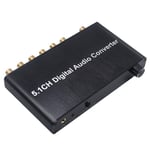 5.1CH Digital Audio Converter Decoder SPDIF Coaxial to RCA DTS AC3 TV for Ampl