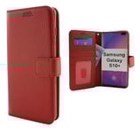 New Standcase Wallet Samsung Galaxy S10+ (G975F) (Röd)