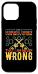 Coque pour iPhone 12 mini I'm A Mechanical Engineer Gears Engineering Job Titiles