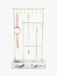 Stackers Marble Effect 12 Hook Jewellery Hanger, Rose Gold