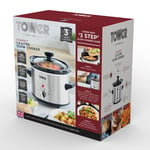Tower 1.5 Litre Stainless Steel Slow Cooker (116669)
