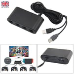 4 Port Controller Adapter For Gamecube on Nintendo Wii U Switch PC Modes USB UK