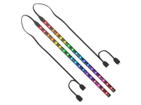 SilentiumPC Aurora Stripes ARGB, LED strip, 18 lampor, LED, 2 styck