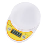 Szaerfa Portable Precise Kitchen Scale Digital Weighing Food 5000g Electronic Weighing Scales with Tare Function for Home Kitchen Cooking (Yellow)