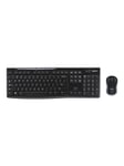 Logitech MK270 Wireless Combo - keyboard and mouse set - US International / Dutch (Qwerty) - Tastatur & Mussett - Universal - Svart