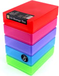 Westonboxes A5 Plastic Craft Storage Boxes with Lids for Art Supplies, Paper and