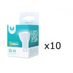 LED-Lampa GU10, 3W, 230V, 6000K, 10-pack, Kallvitt