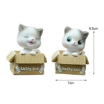 Cute Shaking Head Cat Car Ornament Resin Carton Lucky Kitten