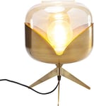 KARE Design Table Lamp Golden Goblet Ball, Gold, Steel, Shade Glass, Bedside Lamp, Modern, Elegant Lighting, Room Decor, Bedroom, Living Room, Office, Bulb not Included, 35x27x27 cm