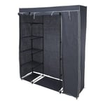 Armoire Tissu Pliable Baroni Home - Rangement Vêtements 146cm | 3 Étages + Porte-Chaussures