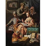 Artery8 Rembrandt Musical Company Still Life Instruments Unframed Wall Art Print Poster Home Decor Premium