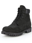 Timberland Premium 6 Inch Waterproof Lace Up Boots - Black, Black, Size 8, Men