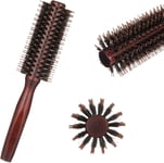 Firtink 1 Pack Boar Bristle Round Brush Hair Brush, Wooden Handle... 