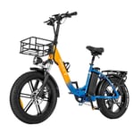 Hopfällbar elcykel RIDSTAR MN20 - 1000W 48V 15Ah - 20" Fat Tire