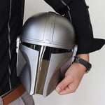 Mandalorian Helmet for Adult, Latex Full Mask Deluxe Helmet, Cool Bounty Hunter Mando Props Adult Cosplay Costume