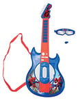 Lexibook - Marvel Spider-Man - Guitare électronique Lumineuse avec Micro, Lunettes avec Microphone, mélodies, 2 Modes de Jeu, Prise pour MP3, Bleu/Rouge, K260SP