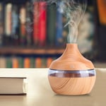 USB LED Touch Wood Grain Air Humidifier Purifier Oil Diffuser 300ml Household