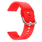 SQWK 20mm Soft Silicone Watch Strap Band For Samsung Galaxy Watch 42mm Active2 40mm Sport Huami Amazfit 20mm red