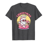 Christmas in July - Santa Flamingo Floatie - Summer Xmas T-Shirt