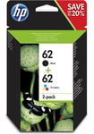 Original HP 62 Multipack N9J71AE Ink Cartridges for HP Envy 5640 5540 5541 5542