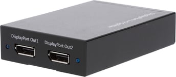DisplayPort-splitter, 1x20-pin ho till 2x20-pin ho, 2560x1600, svart