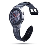 New Watch Straps 22mm Leather strap For Huawei Watch GT2e / GT2 46mm(Black) (Color : Black)