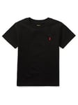Ralph Lauren Boys Classic Short Sleeve T-Shirt - Black, Black, Size S