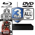 Panasonic Blu-ray Player DP-UB159 MultiRegion 4K & Star Wars The Last Jedi UHD