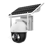 NIVIAN Caméra de Surveillance de sécurité 360º 4G(SIM)+Panneau Solaire 7W-Batterie Longue durée 18000mAh-2K-Convient à l'extérieur-Vision Nocturne+LEDs-Audio bidirectionnel-Application EseeCloud