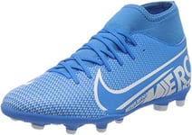 Nike Mixte Enfant Jr Superfly 7 Club FG/MG Chaussures de Football, Multicolore (Blue Hero/White-Obsidian 414), 36.5 EU