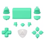 eXtremeRate Boutons Remplacement pour ps4 Pro Slim Manette, Trigger R1 L1 R2 L2 D-Pad Touchpad Action Home Share Options Boutons pour ps4 Slim Pro Manette CUH-ZCT2, Vert Clair