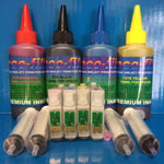 4* ECOFILL Priter Ink REFILLABLE Cartridge For Epson Workforce WF 7710 7715 DWF