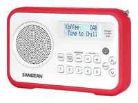 Sangean-DPR-67 - Radio portative DAB - 0.5 Watt - blanc, rouge