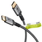 Goobay DisplayPort 1.4 kabel 4K/60HZ 5m stoffbelagt