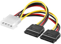 Goobay Y-strömkabel/adapter till pc, 5,25-kontakt till 2x SATA