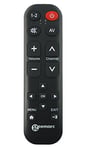 Geemarc TV15 - Télécommande Universelle Facile d’Utilisation avec 14 Gros Boutons Programmables pour Séniors - Télécommande d’Origine Requise pour Appairage - Fonctionne en Infrarouge