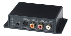 bi-directional audio converter, digital to analog, Toslink, Coax, RCA