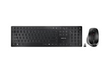 CHERRY DW 9500 SLIM - tastatur og mus-sæt - tysk - grå, sort Indgangsudstyr