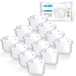 Wessper® Aquamax Lot de 12 cartouches filtrantes à eau compatibles avec Brita Maxtra+, Style, Marella, Elemaris, XL, Fun