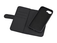 Deltaco - Vikbart Fodral För Mobiltelefon - 2-I-1, Magnetisk - Magsafe-Kompatibilitet - Konstläder, Pu-Läder (Termoplastisk Polyuretan + Polykarbonat) - Svart - För Apple Iphone 16E