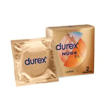 Durex Préservatifs Nude XL - 2 Préservatifs Fins et Extra Larges 2 pc(s) préservatif(s)