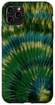 iPhone 11 Pro Max Earthy Spiral Tie Dye Boho Watercolor Forest Green Teal Tan Case