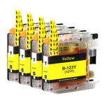 4 Yellow Ink Cartridges for use with Brother DCP-J752DW MFC-J4710DW MFC-J6920DW