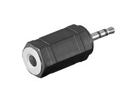 MicroConnect - Lyd adapter - stereo mini jack (hun) til stereomikrostik (han) Adapter 2.5mm - 3.5mm M-F Stereo