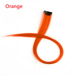 Hair Extension Single Clip Hairpieces Synthetic Orange